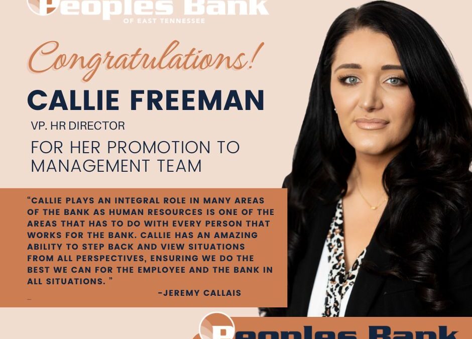 Callie Freeman Promoted to The Management Team